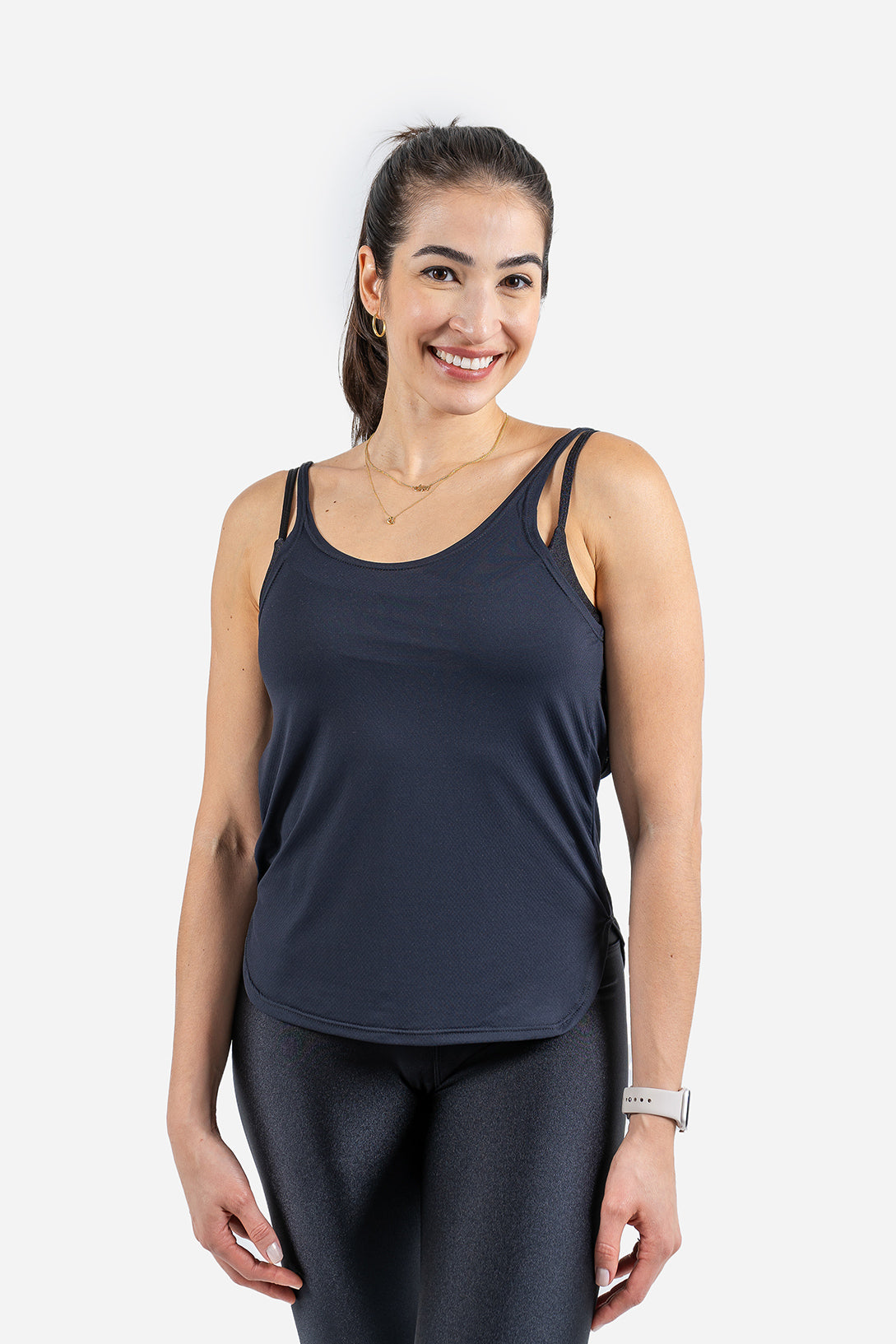 Ink Flow Racerback Tank Top - Black