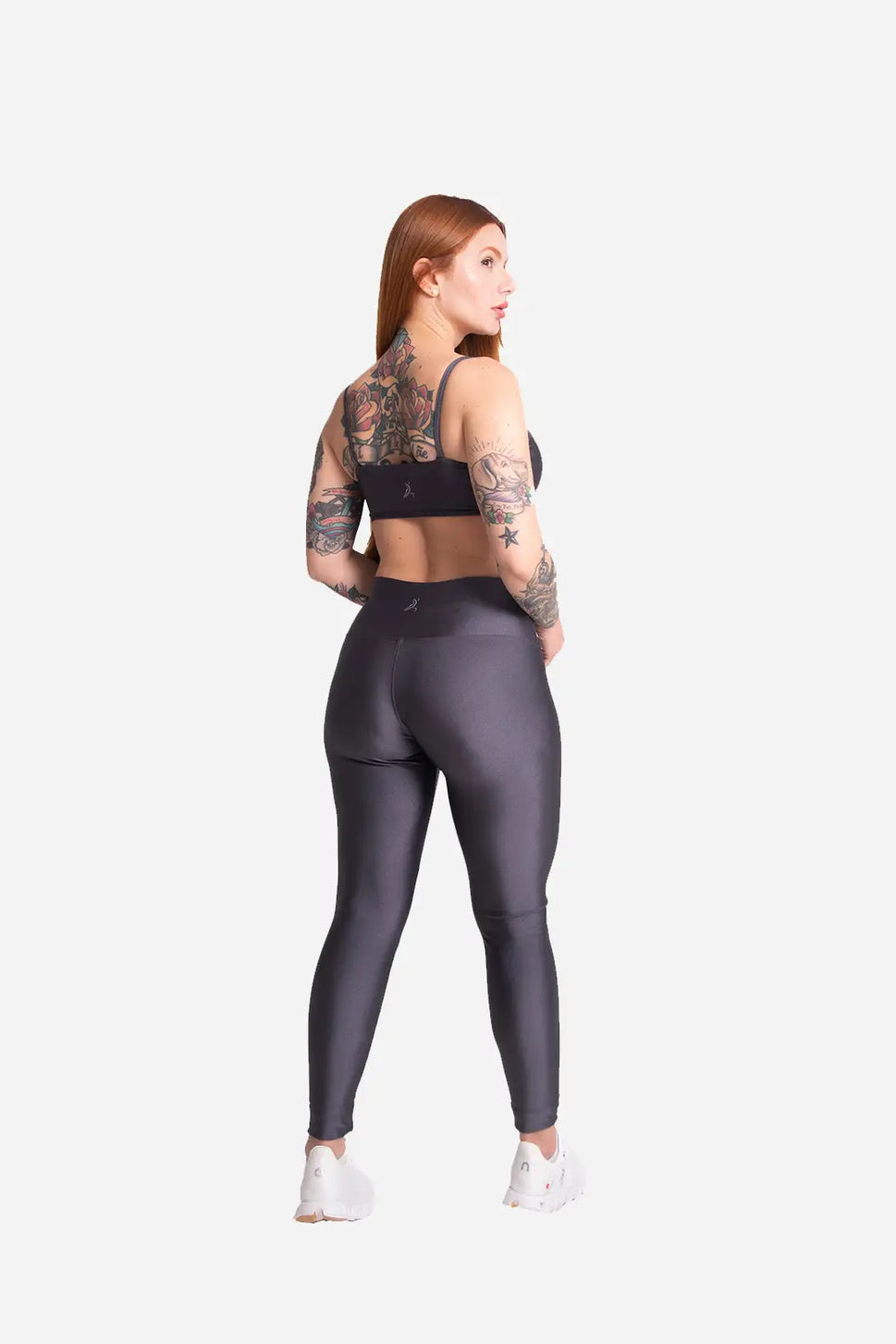 Luxe Flow Chrome Sculpt Bra Set - Platinum GreyM