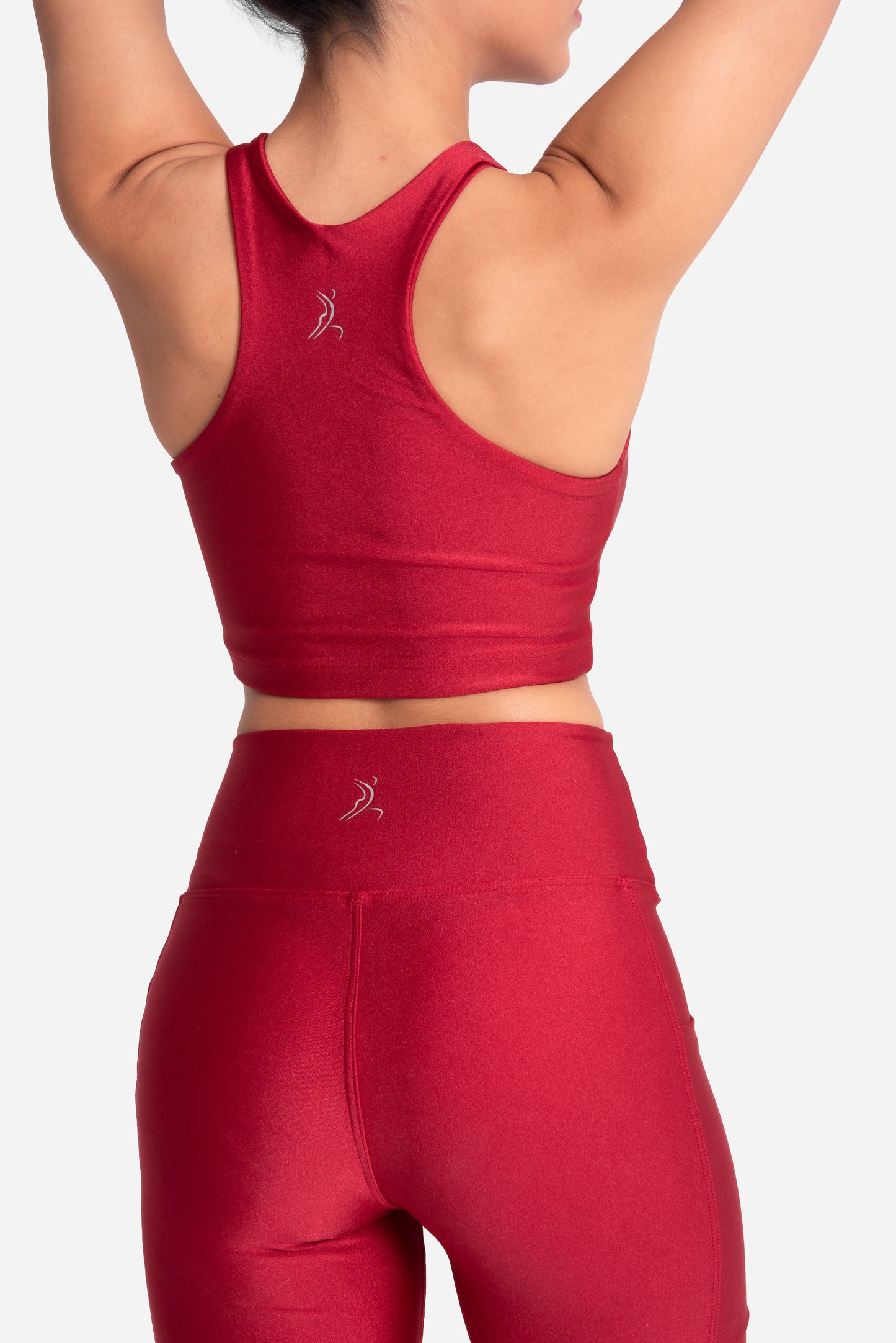 Luxe Flow Pocket Leggings - Cherry Red