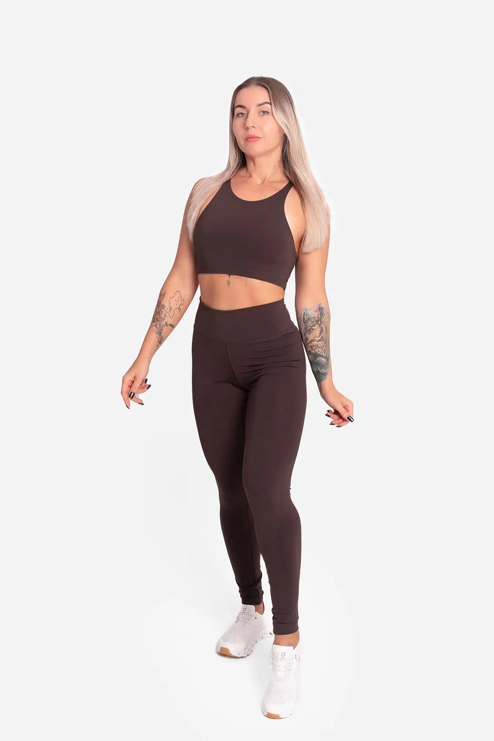 Muse Motion Racerback Bra Set - Mocha Brown