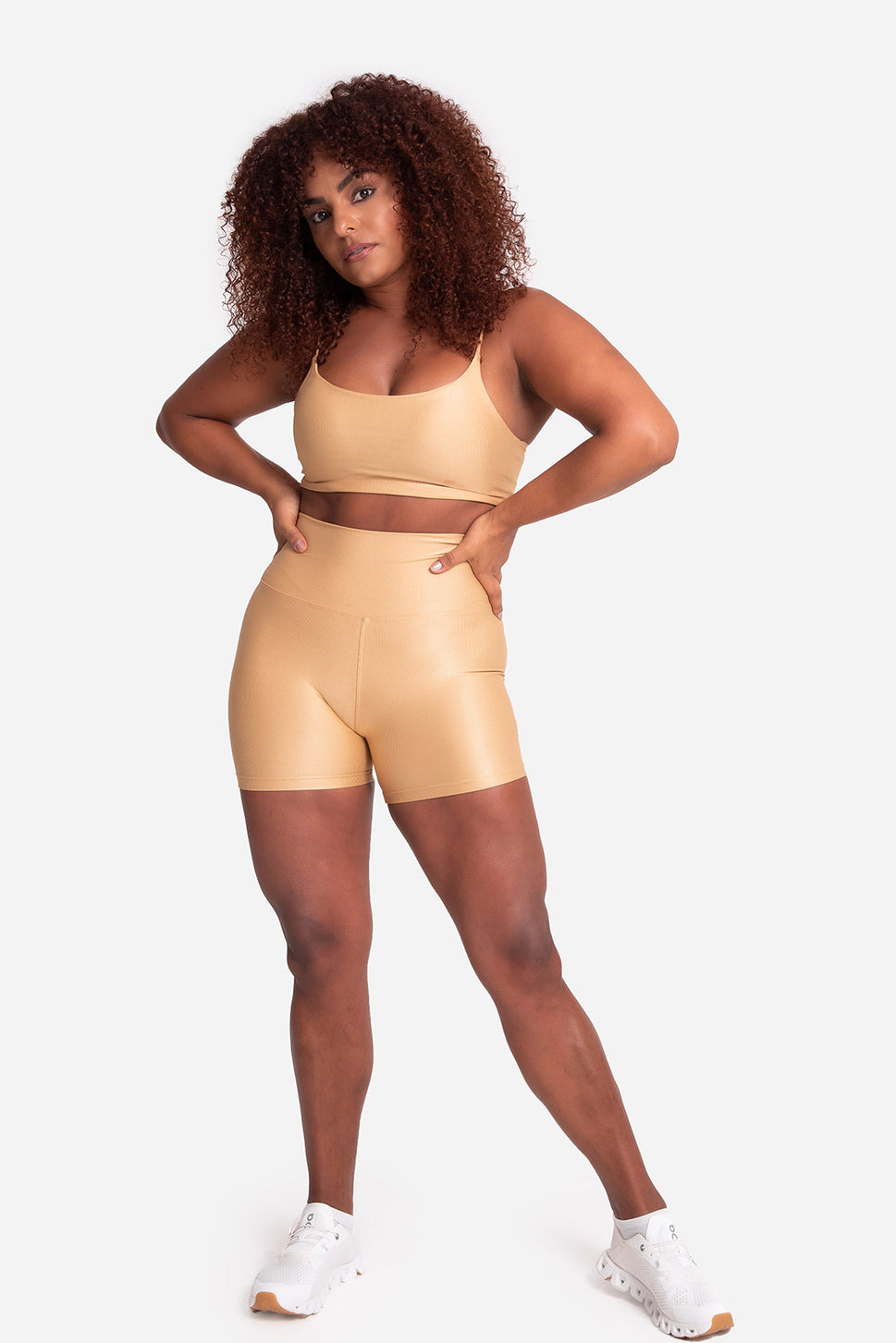 Power Sculpt Sports BraM / Sandstone Gold