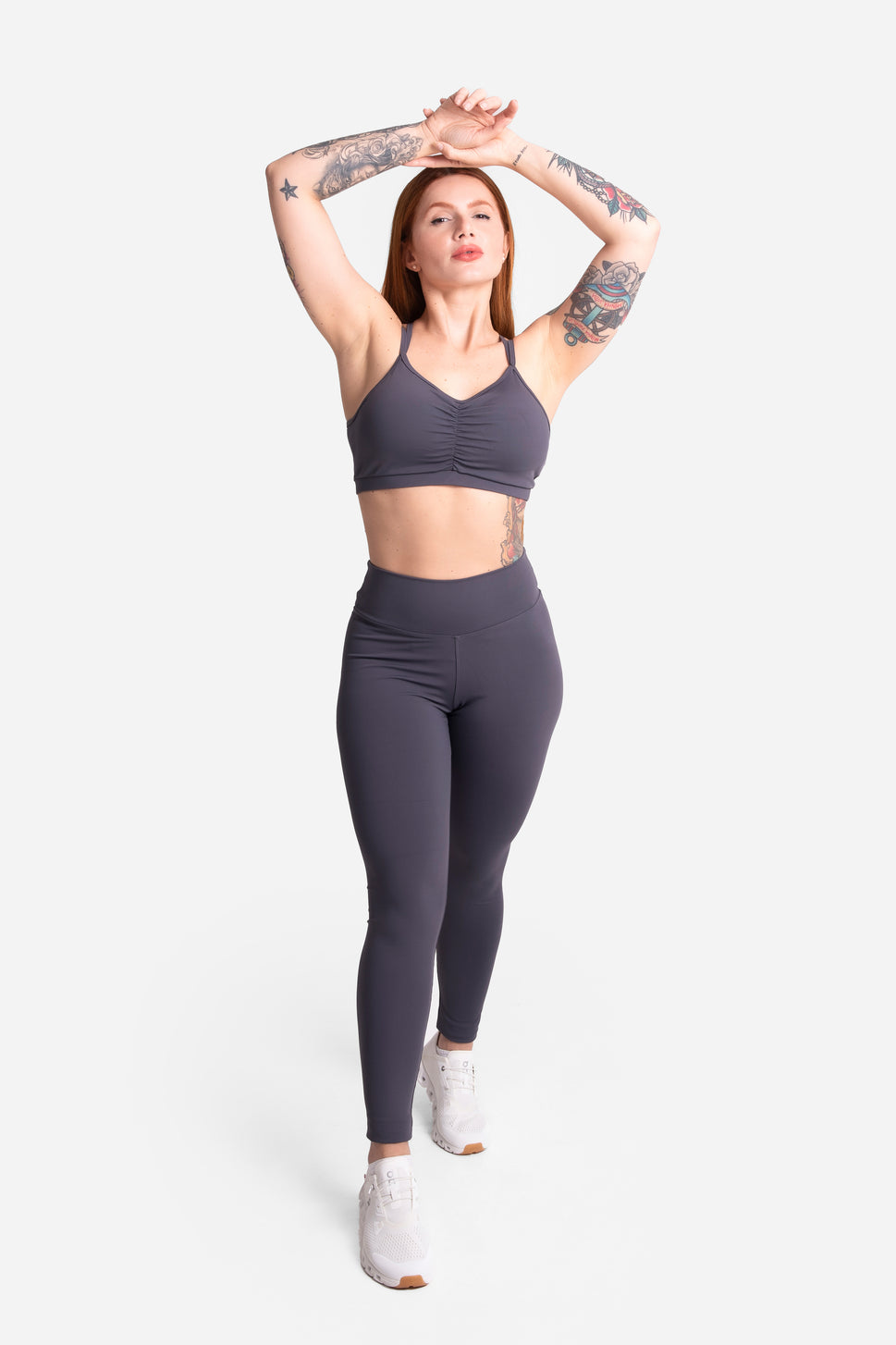 Muse Motion Strappy Bra Set - Storm Essence GreyL