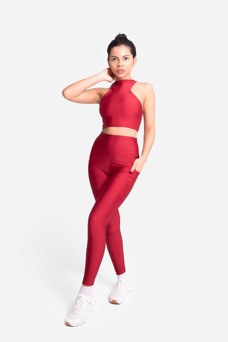 Luxe Flow Pocket LeggingsS / Cherry Red